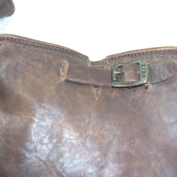 S-131 WOMENS FRYE VERONICA SLOUCH BROWN LEATHER ENGINEER BOOTS - Picture 9 of 16